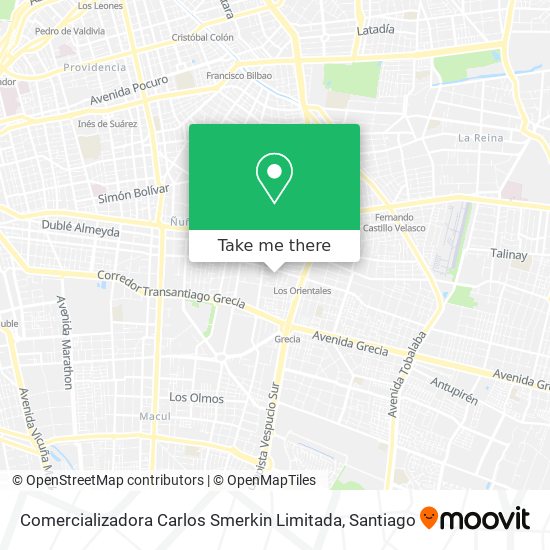 Mapa de Comercializadora Carlos Smerkin Limitada