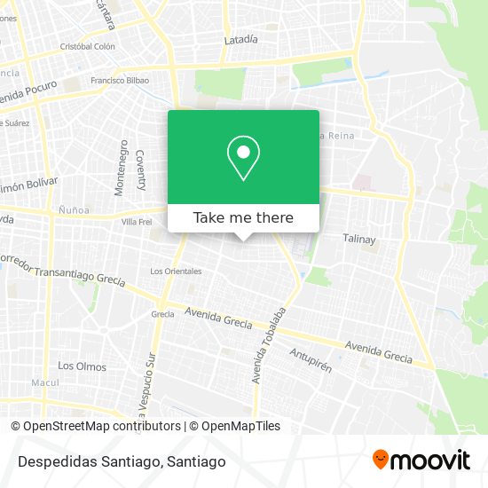 Mapa de Despedidas Santiago