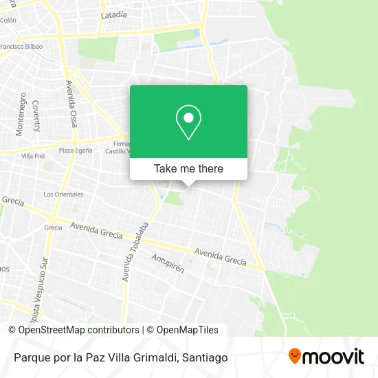Parque por la Paz Villa Grimaldi map