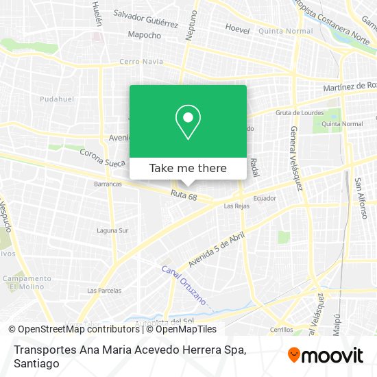 Transportes Ana Maria Acevedo Herrera Spa map