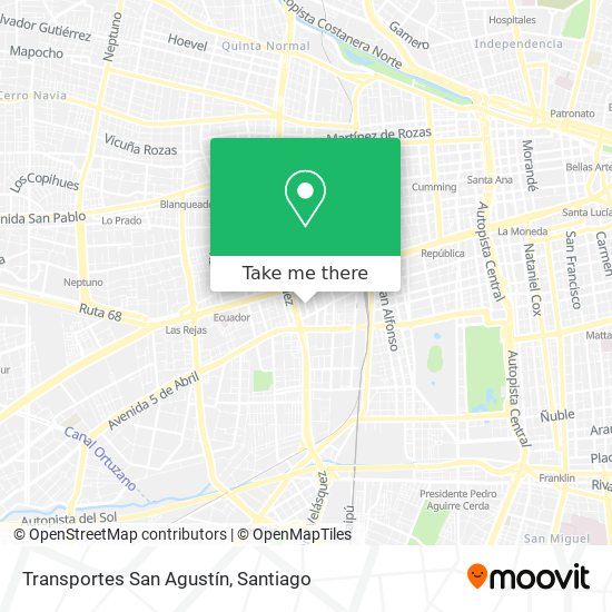 Mapa de Transportes San Agustín