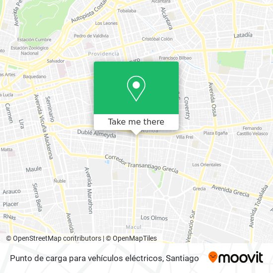 Mapa de Punto de carga para vehículos eléctricos