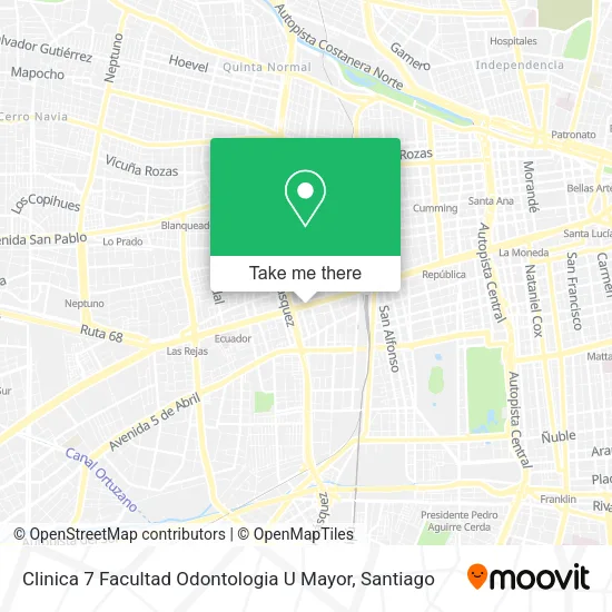 Clinica 7 Facultad Odontologia U Mayor map