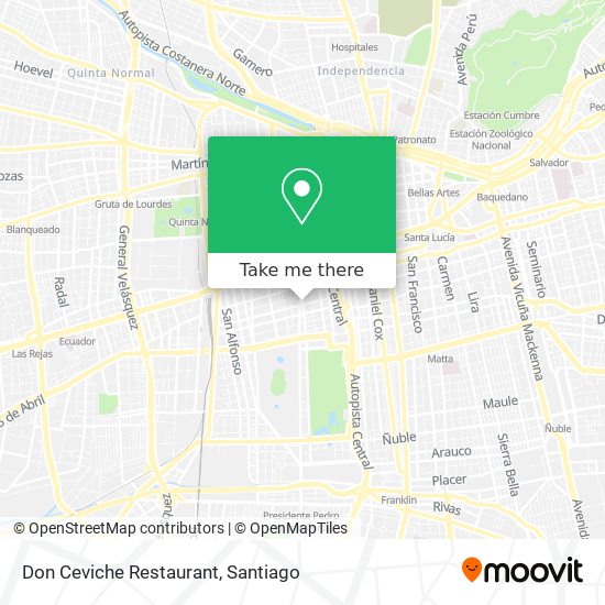 Mapa de Don Ceviche Restaurant