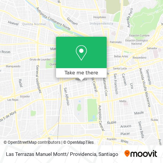 Mapa de Las Terrazas Manuel Montt/ Providencia