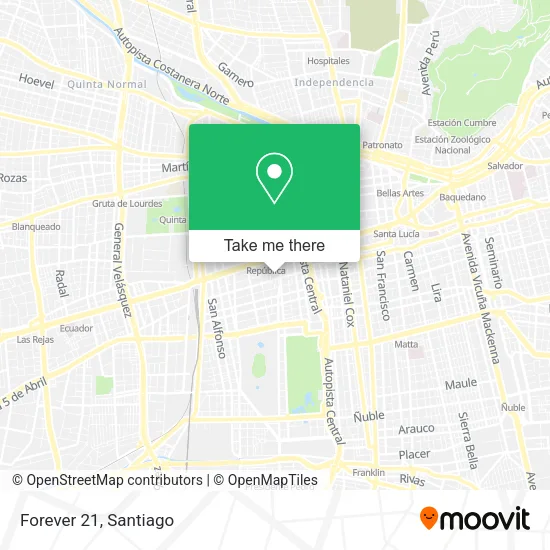 Forever 21 map