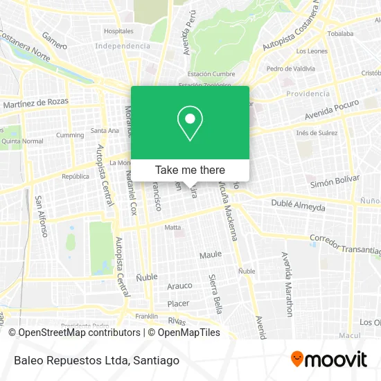 Baleo Repuestos Ltda map
