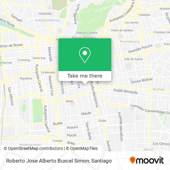 Roberto Jose Alberto Buxcel Simon map