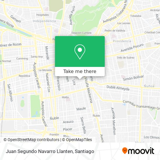 Juan Segundo Navarro Llanten map