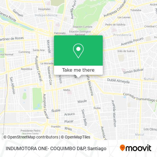 INDUMOTORA ONE- COQUIMBO D&P map