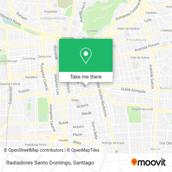 Radiadores Santo Domingo map