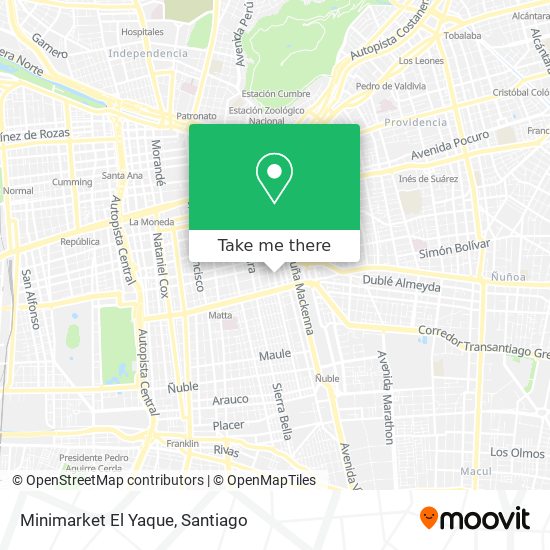 Mapa de Minimarket El Yaque