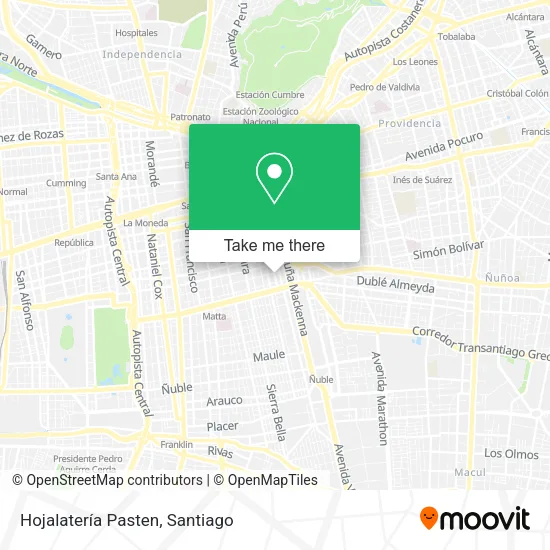 Hojalatería Pasten map