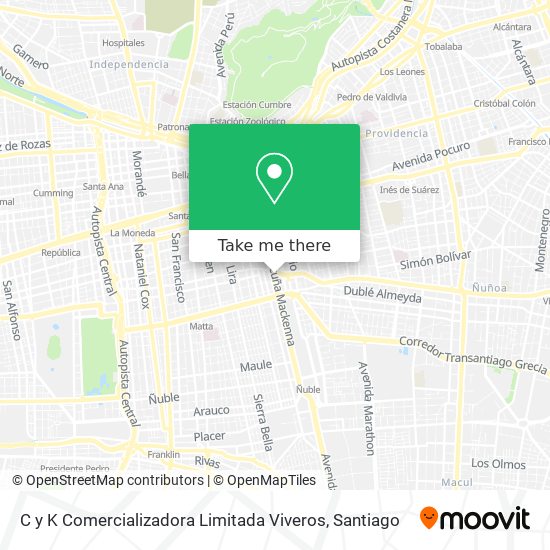 C y K Comercializadora Limitada Viveros map