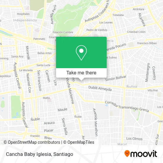 Cancha Baby Iglesia map