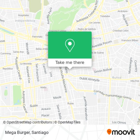 Mapa de Mega Burger