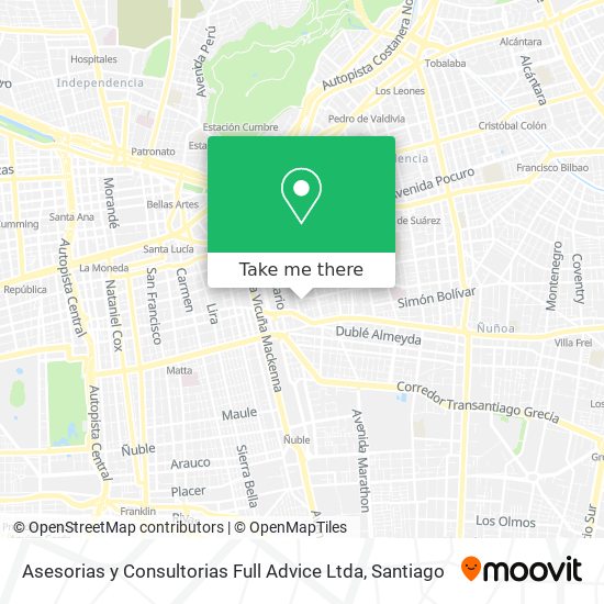 Asesorias y Consultorias Full Advice Ltda map