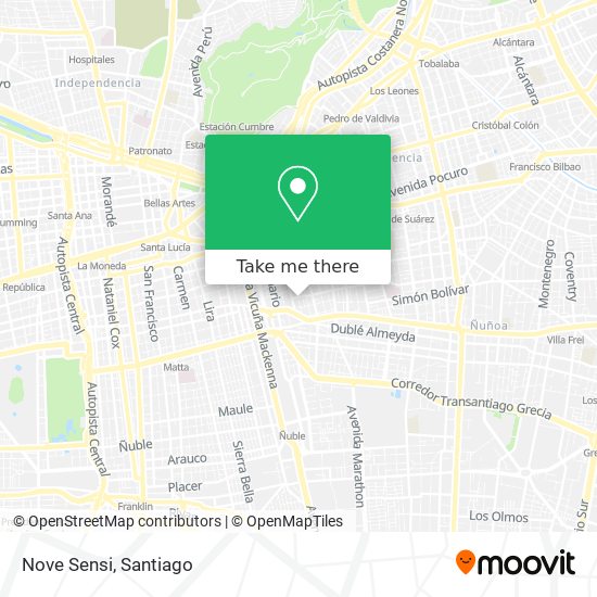 Mapa de Nove Sensi