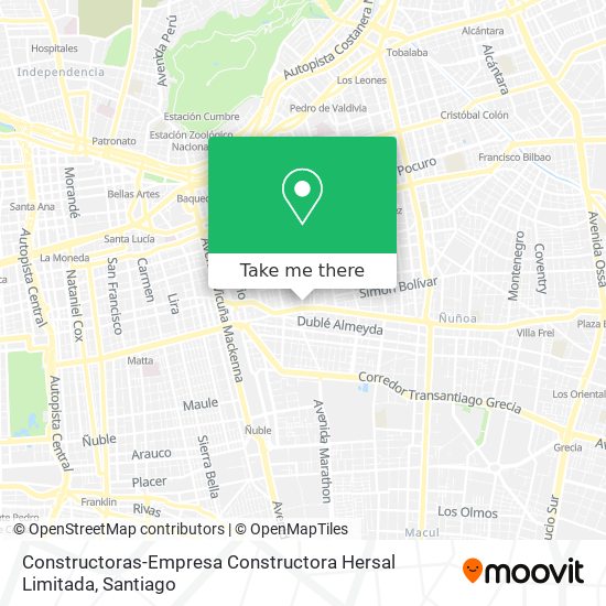 Constructoras-Empresa Constructora Hersal Limitada map