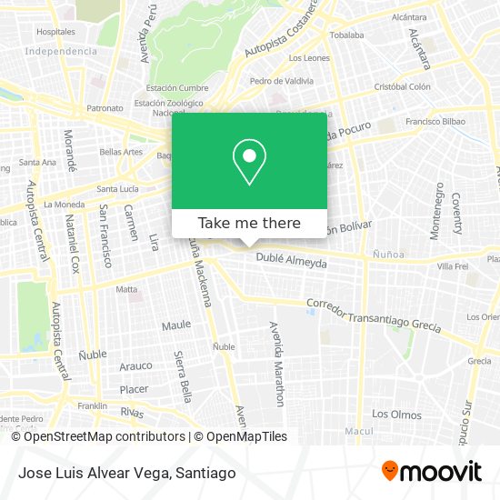 Jose Luis Alvear Vega map