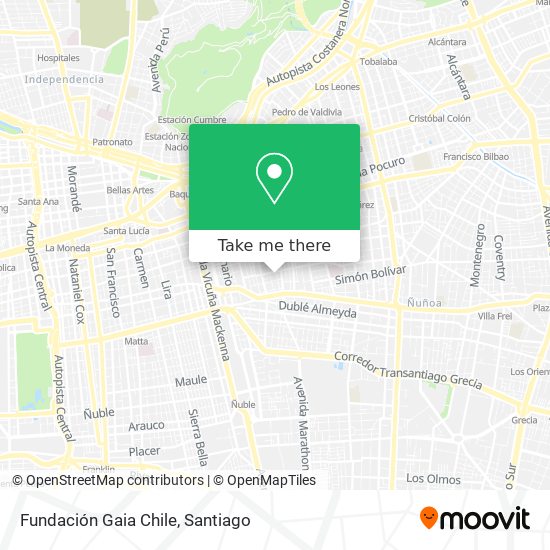 Fundación Gaia Chile map
