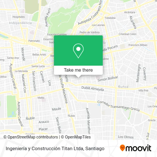Ingeniería y Construcción Titan Ltda map