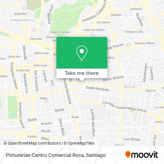 Pinturerias-Centro Comercial Roca map