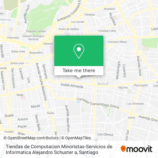 Mapa de Tiendas de Computacion Minoristas-Servicios de Informatica Alejandro Schuster a