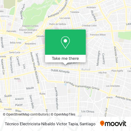 Técnico Electricista-Nibaldo Victor Tapia map