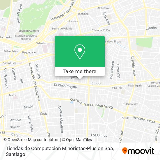 Tiendas de Computacion Minoristas-Plus on Spa map