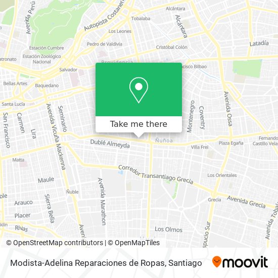 Mapa de Modista-Adelina Reparaciones de Ropas