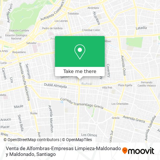 Venta de Alfombras-Empresas Limpieza-Maldonado y Maldonado map