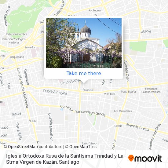 Mapa de Iglesia Ortodoxa Rusa de la Santísima Trinidad y La Stma Virgen de Kazán