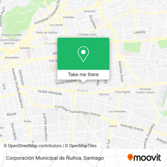 Corporación Municipal de Ñuñoa map