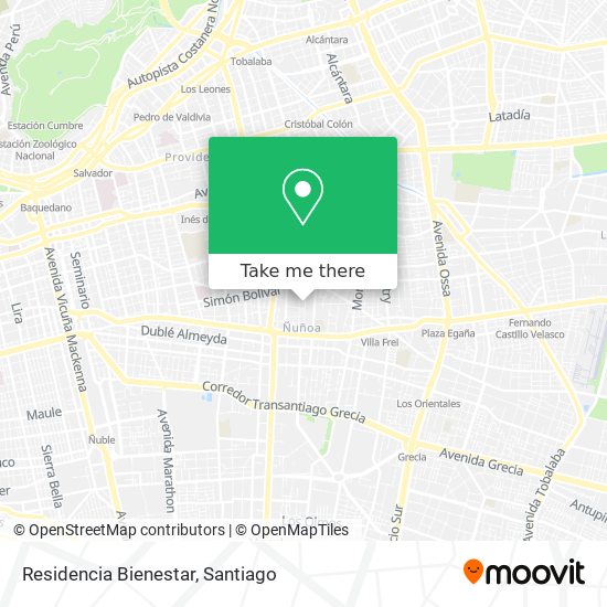 Residencia Bienestar map