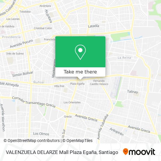 Mapa de VALENZUELA DELARZE Mall Plaza Egaña