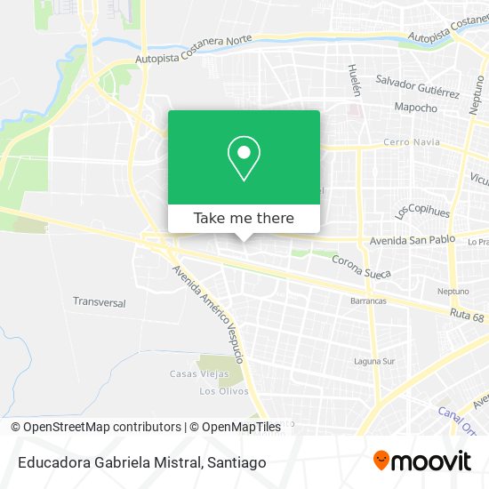 Educadora Gabriela Mistral map