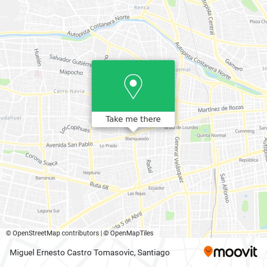 Miguel Ernesto Castro Tomasovic map