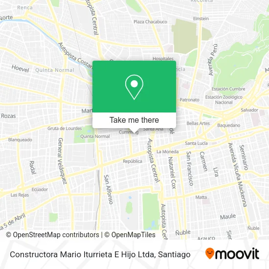 Constructora Mario Iturrieta E Hijo Ltda map
