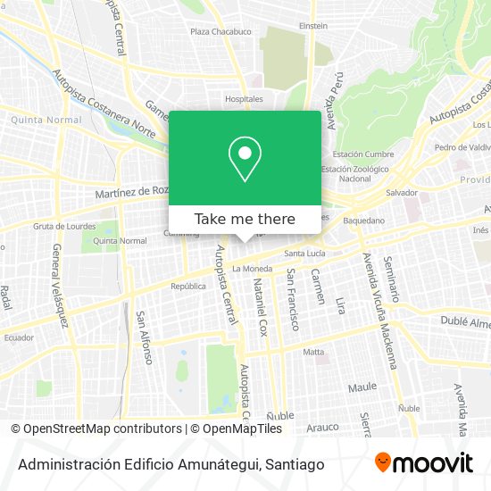 Administración Edificio Amunátegui map