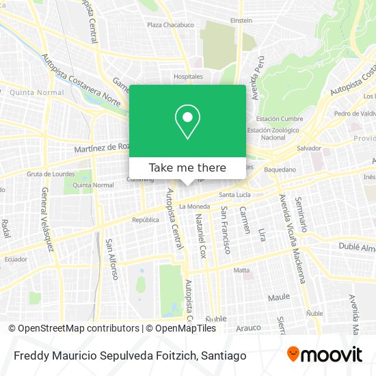 Mapa de Freddy Mauricio Sepulveda Foitzich