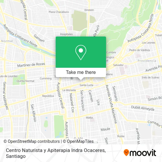Centro Naturista y Apiterapia Indra Ocaceres map