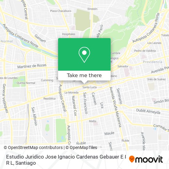 Estudio Juridico Jose Ignacio Cardenas Gebauer E I R L map