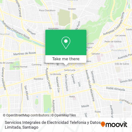 Servicios Integrales de Electricidad Telefonia y Datos Limitada map