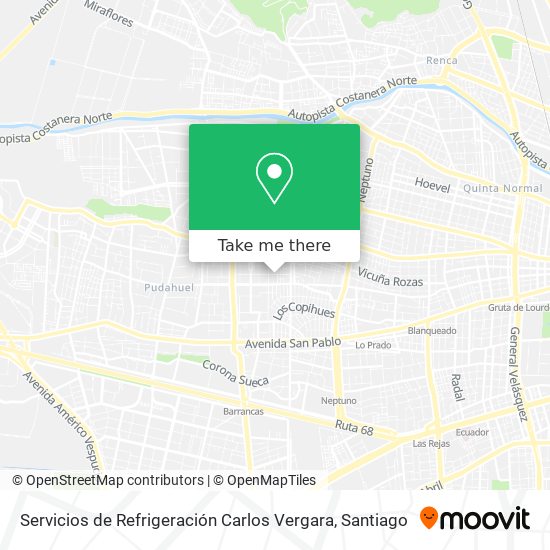 Servicios de Refrigeración Carlos Vergara map