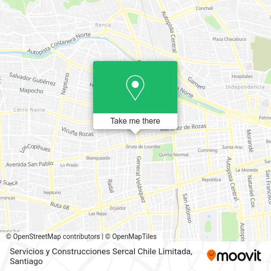 Servicios y Construcciones Sercal Chile Limitada map