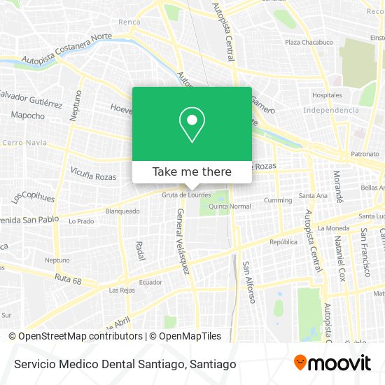 Servicio Medico Dental Santiago map