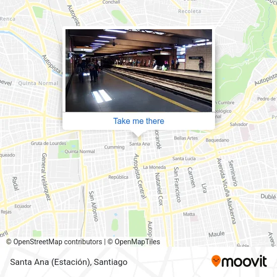 Santa Ana (Estación) map