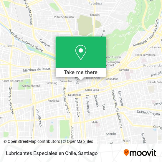 Lubricantes Especiales en Chile map