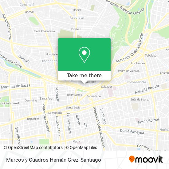 Marcos y Cuadros Hernán Grez map